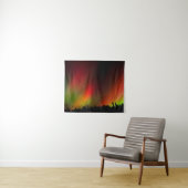 Aurora Borealis en bomen Wandkleed (In Situ (horizontaal))