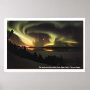 Aurora Borealis en Hale-Bopp Comet Poster