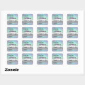 Aurora Borealis - Enveloppennetjes Vierkante Sticker (Vel)