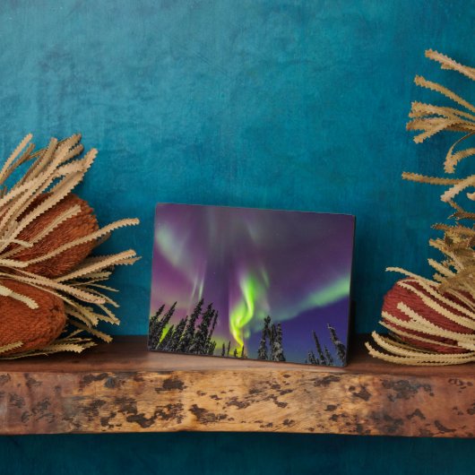 Aurora Borealis | Fairbanks, Alaska Fotoplaat (Zijkant)