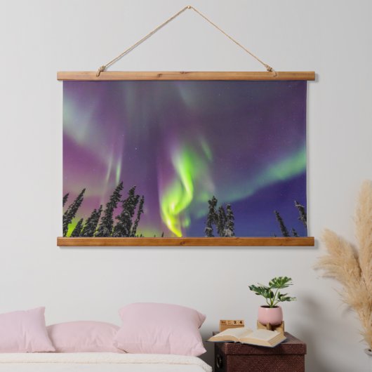 Aurora Borealis | Fairbanks, Alaska Hangend Wandkleed (Slaapkamer)