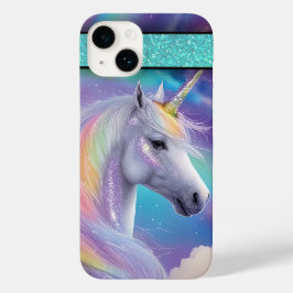 Aurora Borealis Fantasy Rainbow Glitter Eenhoorn Case-Mate iPhone 14 Hoesje