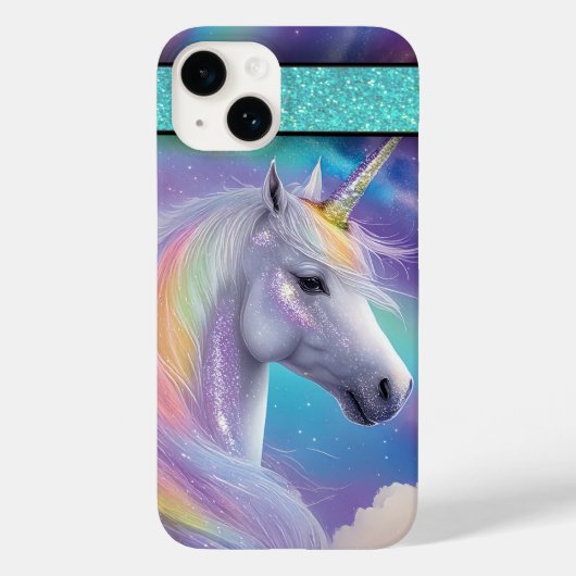 Aurora Borealis Fantasy Rainbow Glitter Eenhoorn Case-Mate iPhone Case (Achterkant)