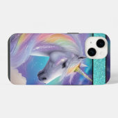 Aurora Borealis Fantasy Rainbow Glitter Eenhoorn iPhone Hoesje (Achterkant horizontaal)