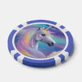 Aurora Borealis Fantasy Rainbow Glitter Eenhoorn Poker Chips (Enkel)
