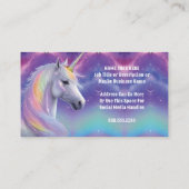 Aurora Borealis Fantasy Rainbow Glitter Unicorn Visitekaartje (Achterkant)