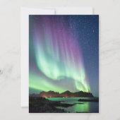 Aurora borealis feestdagenkaart (Voorkant)