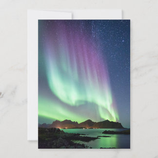 Aurora borealis feestdagenkaart