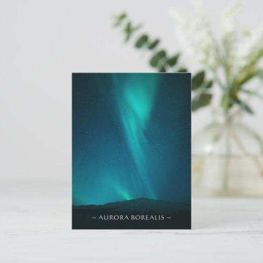 Aurora Borealis Feestdagenkaart (Staand voorkant)