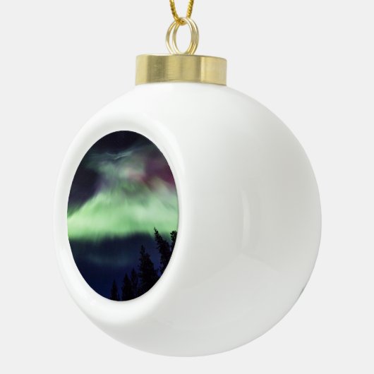 Aurora borealis, Finse Lapland Keramische Bal Ornament (Rechts)