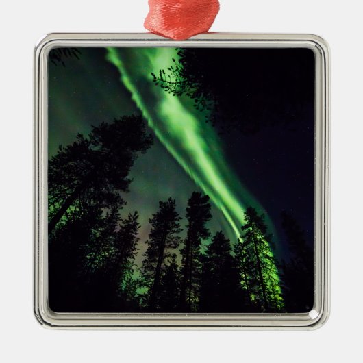 Aurora borealis, Finse Lapland Metalen Ornament (Voorkant)
