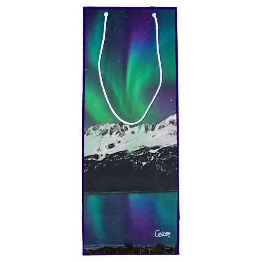 Aurora Borealis - Gift Bag Wijn Cadeautas (Achterkant)