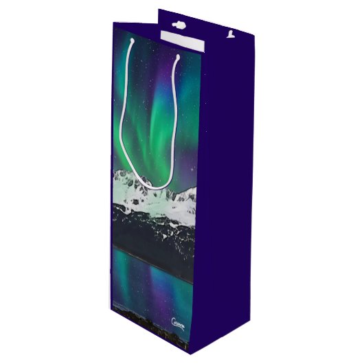 Aurora Borealis - Gift Bag Wijn Cadeautas (Voorkant Gekanteld)