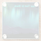 Aurora Borealis Glazen Onderzetter (Achterkant)