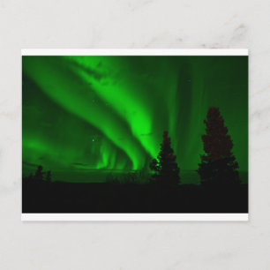 aurora-borealis groen briefkaart