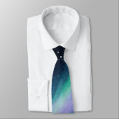 Aurora Borealis, Groen & Paarse Patroon Stropdas (Gebonden)