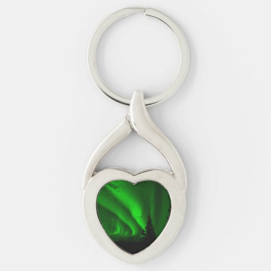 aurora-borealis groen sleutelhanger (Voorkant)