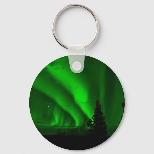 aurora-borealis groen sleutelhanger (Voorkant)