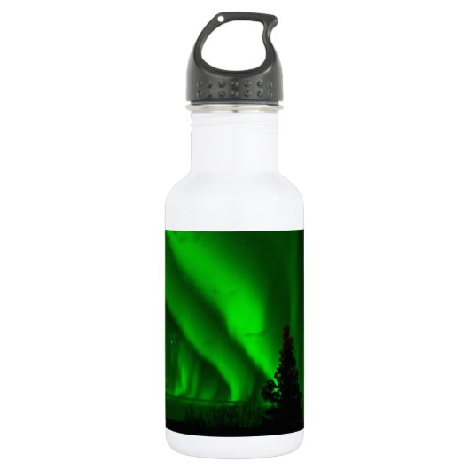 aurora-borealis groen waterfles (Voorkant)