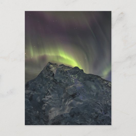 Aurora Borealis | Iceberg Jokulsarlon IJsland Briefkaart (Voorkant)