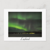 Aurora borealis in de hemel wit briefkaart (Voorkant)