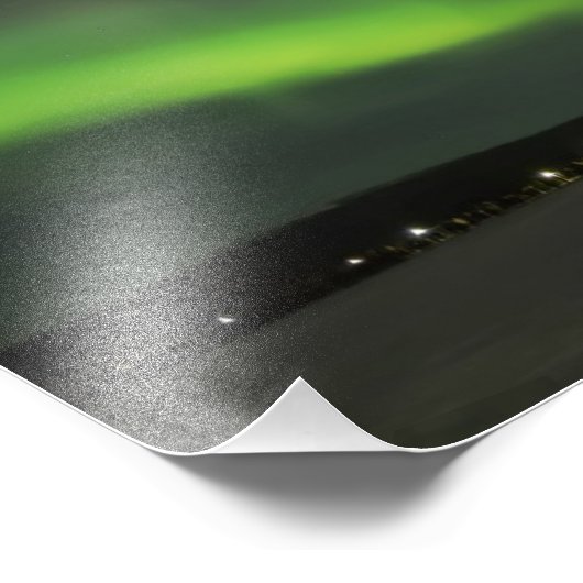 Aurora borealis in de hemelfoto foto afdruk (Hoek)