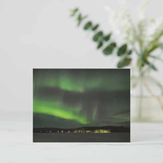 Aurora borealis in het briefkaart van de hemel (Staand voorkant)