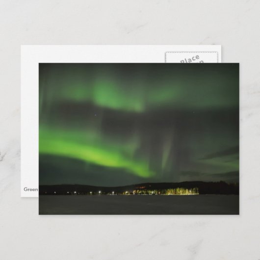 Aurora borealis in het briefkaart van de hemel (Voorkant / Achterkant)