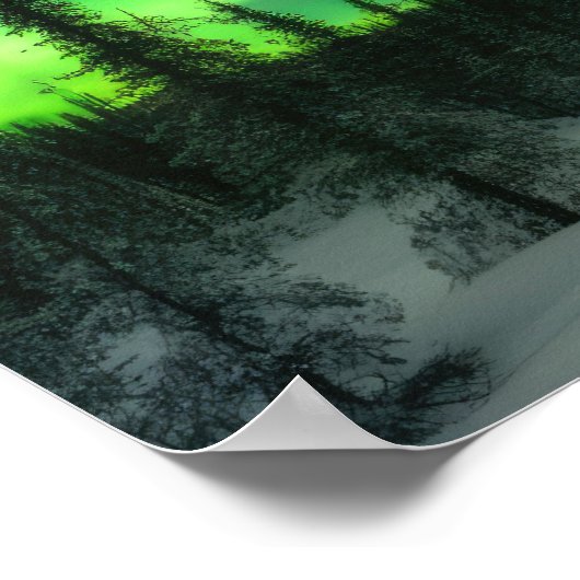 Aurora borealis in het poster (Hoek)