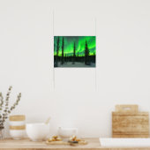 Aurora borealis in het poster (Keuken)