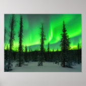 Aurora borealis in het poster (Voorkant)