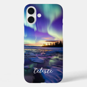 Aurora Borealis Iridescent Twilight iPhone 16 Plus Hoesje