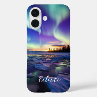 Aurora Borealis Iridescent Twilight iPhone 16 Hoesje