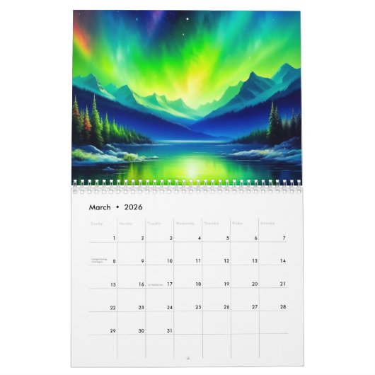 Aurora Borealis Kalender (Mar 2026)
