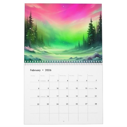 Aurora Borealis Kalender (Feb 2026)