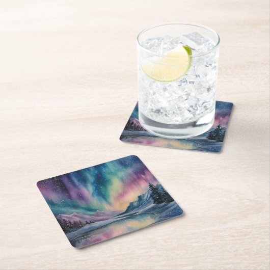 Aurora Borealis Kartonnen Onderzetters (Insitu)