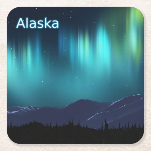 Aurora Borealis Kartonnen Onderzetters (Voorkant)