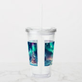 Aurora borealis/Kerstmis/Winter Acryl Drinkbeker (Rechts)