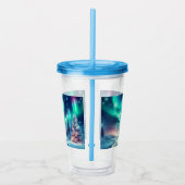 Aurora borealis/Kerstmis/Winter Acryl Drinkbeker (Rechts)