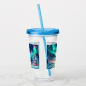 Aurora borealis/Kerstmis/Winter Acryl Drinkbeker (Links)