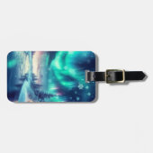 Aurora borealis/Kerstmis/Winter Bagagelabel (Voorkant horizontaal)