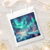 Aurora borealis/Kerstmis/Winter Bedankzakje (Geknipt)