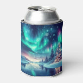 Aurora borealis/Kerstmis/Winter Blikjeskoeler (Blikje Voorkant)