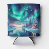 Aurora borealis/Kerstmis/Winter Blikjeskoeler (Voorkant)