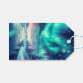 Aurora borealis/Kerstmis/Winter Cadeaulabel (Voorkant (Horizontaal))
