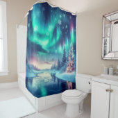 Aurora borealis/Kerstmis/Winter Douchegordijn (In situ)