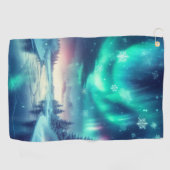 Aurora borealis/Kerstmis/Winter Golfhanddoek (Horizontaal)