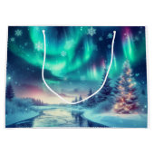 Aurora borealis/Kerstmis/Winter Groot Cadeauzakje (Voorkant)