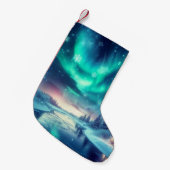 Aurora borealis/Kerstmis/Winter Kleine Kerstsok (Voorkant (Hangend))