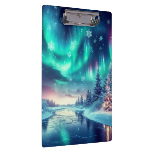 Aurora borealis/Kerstmis/Winter Klembord (Rechts)